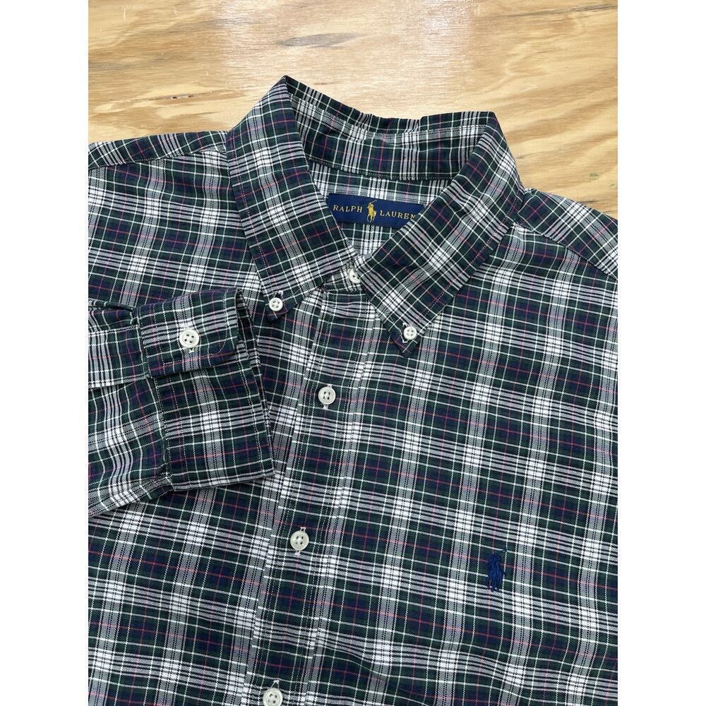 Ralph Lauren Plaid Multicolor Button Down Long Sleeve Shirt Mens XL